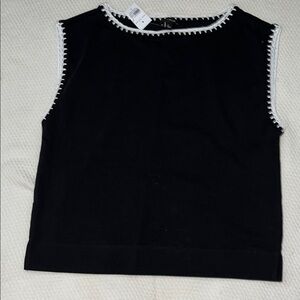 NWT Ann Taylor Crochet Trim Sleeveless women’s Top